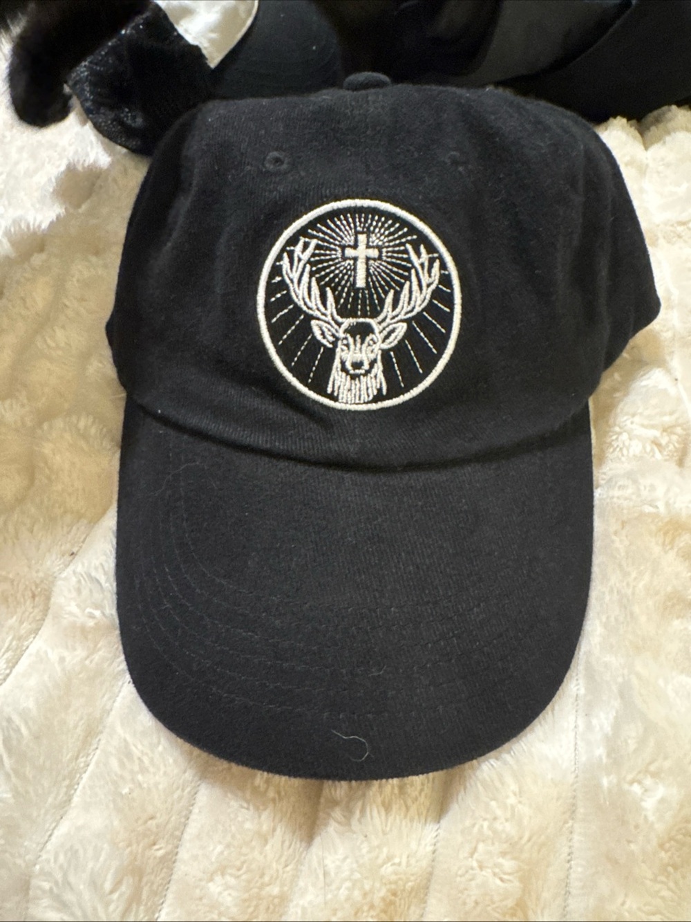 Jägermeister 56 Herbs Black Embroidered Baseball Cap Hat Deer Cross Logo